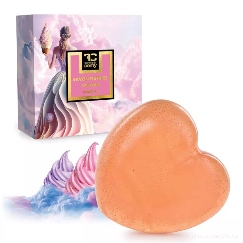 Kosmetické mýdlo s kokosovým olejem a vysokým obsahem glycerinu, ICE CREAM