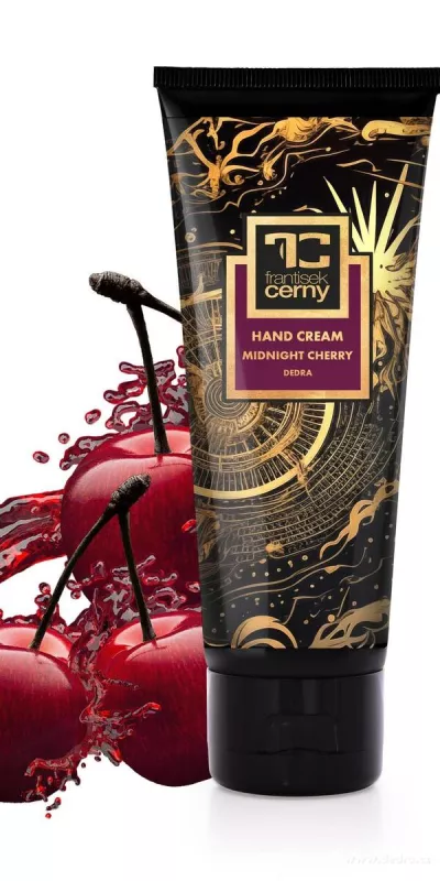 Přírodní revitalizační krém na ruce s oleji z pšeničných klíčků a mandlí, MIDNIGHT CHERRY