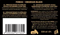Přírodní šetrné zvláčňující mýdlo s glycerinem a Aloe vera, OBSIDIAN BLACK