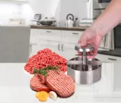 Nerezový masivní pružinový lis na hamburgery HAMBÁTOR