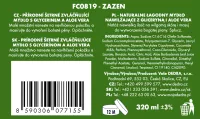 Přírodní šetrné zvláčňující mýdlo s glycerinem a Aloe vera, ZAZEN
