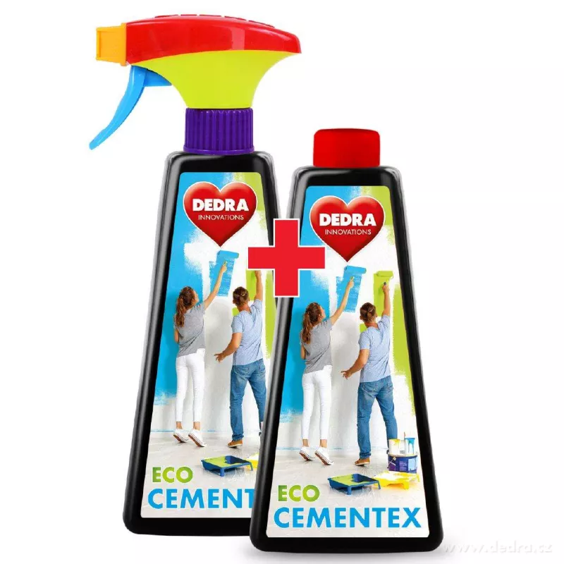 Sada 1+1 odstraňovač cementových a vápenatých povlaků po malování ECO CEMENTEX