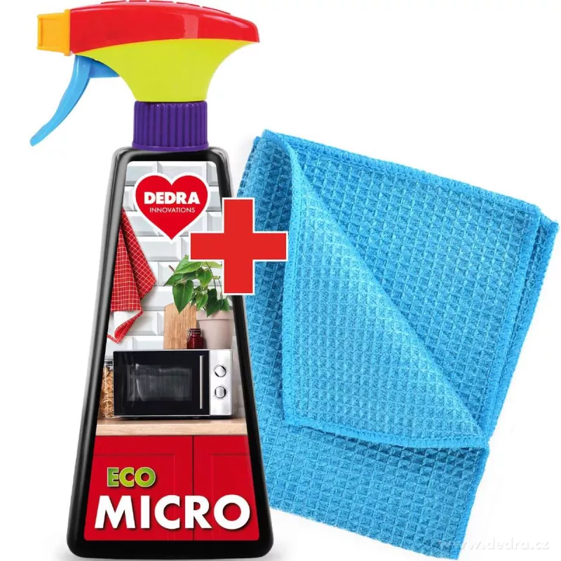 Sada 1+1 pěnový čistič na mikrovlnné trouby ECO MICRO + ULTRASAVÁ UTĚRKA z vaflového mikrovlákna