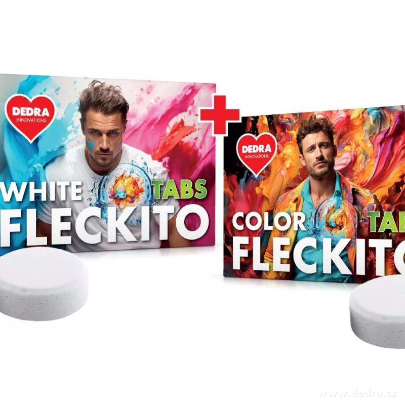 SADA 1+1 tablety na skvrny WHITE FLECKITO TABS + COLOR FLECKITO TABS