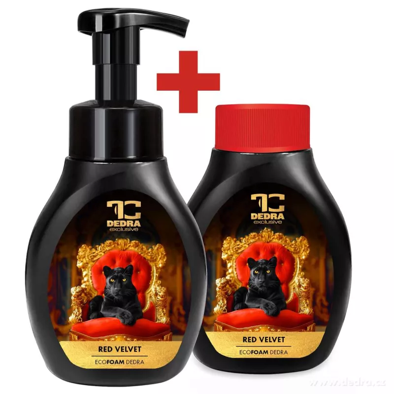 1+1 SADA pěnové mýdlo na ruce i tělo RED VELVET