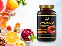 120 kapslí VITAMIN C s šípkem, 500 mg vitamínu C s postupným uvolňováním obohacený o 25 mg šípkového extraktu