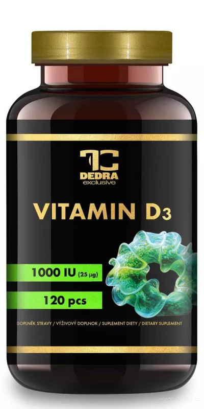 120 kapslí VITAMIN D3, 1000 IU