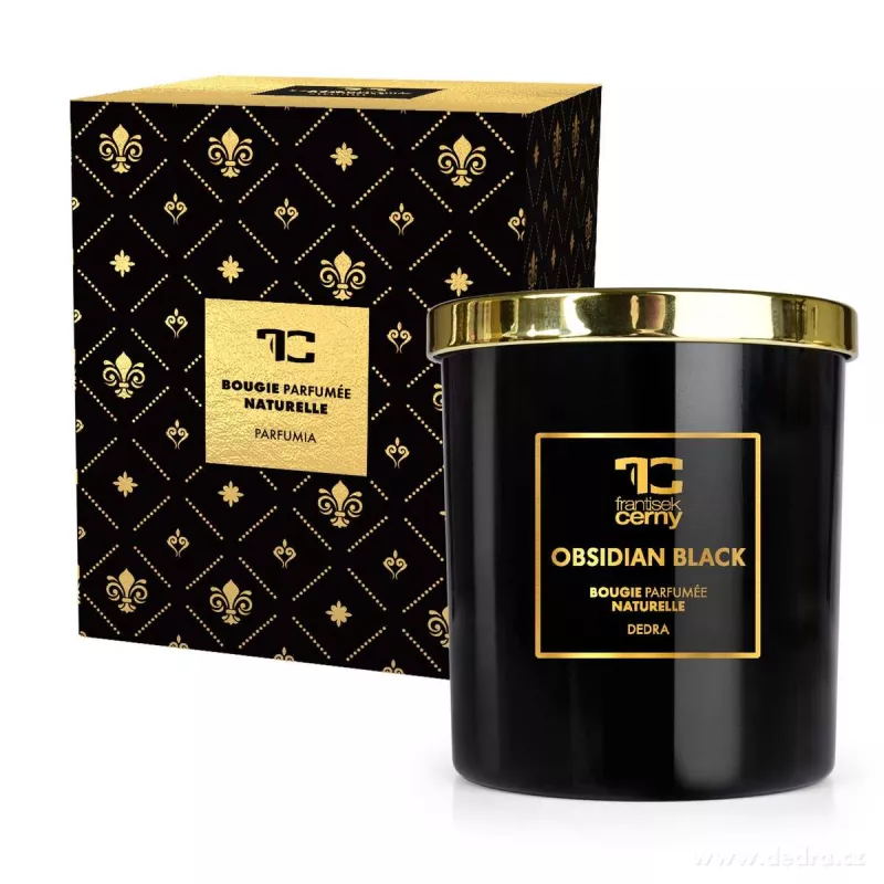 250 ml sójová vonná eko-svíce, OBSIDIAN BLACK, PARFUMIA®