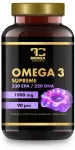 90 kapslí OMEGA 3 SUPREME, 1000 mg, 330 mg EPA, 220 mg DHA, Vitamin E
