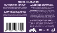 Přírodní šetrné zvláčňující mýdlo s glycerinem a Aloe vera, RELAXATION