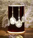 15,5 cm skleněný svícen s led osvětlením