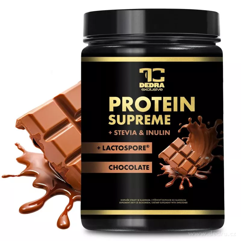 25 dávek PROTEIN SUPREME + STEVIA & INULIN + LACTOSPORE® proteinový nápoj se sladidlem stevia