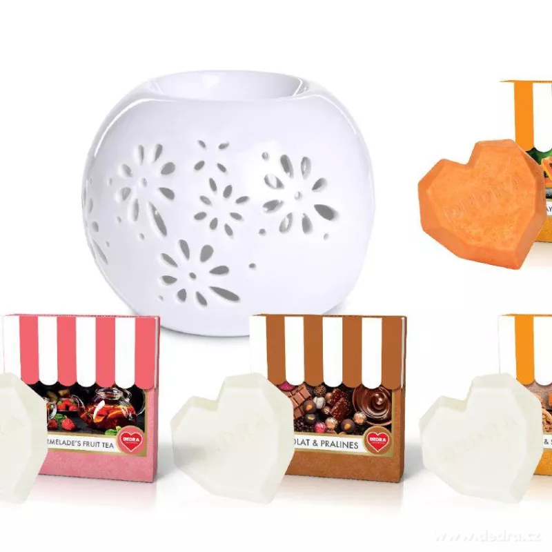 Voňavá sada 4 ks vosků DELICATES + AROMALAMPA ZDARMA