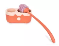 WC štětka s gumovými štětinami, se stojánkem PIG
