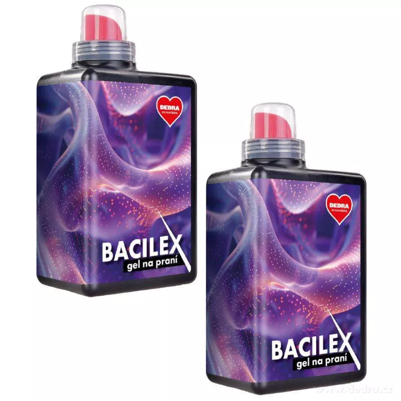 2× BACILEX | hygienický prací gel s antimikrobiální přísadou | na bílé & barevné prádlo | 56 praní