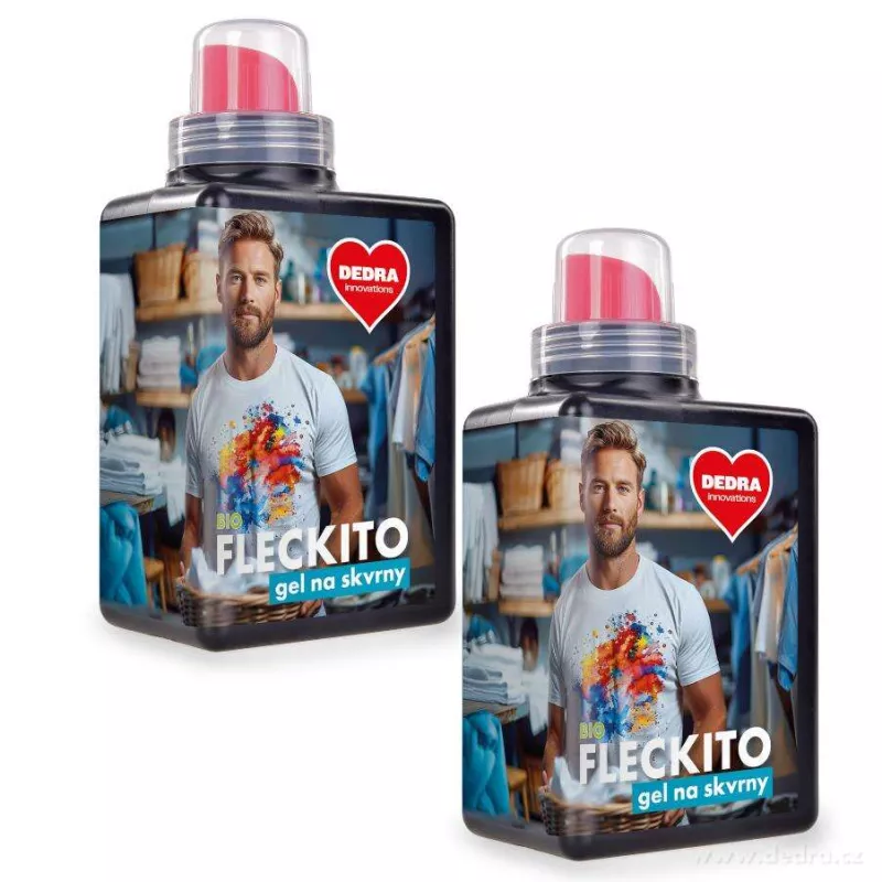 2× FLECKITO | Gelový odstraňovač skvrn | BIO | 7 bioenzymů nové generace & dvojí použití | 2 x 500 ml