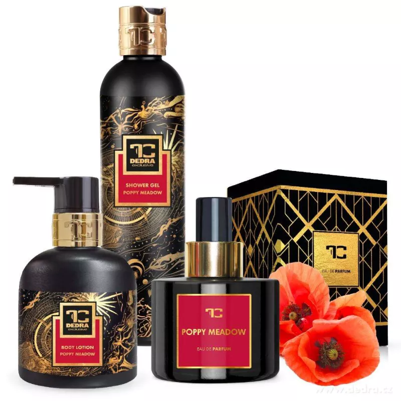 POPPY MEADOW | dárková sada EDP + tělové mléko + sprchový gel | 1+2 ZDARMA