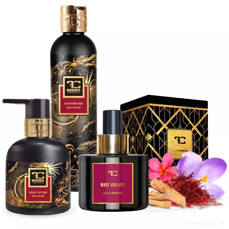 RED VELVET | dárková sada EDP + tělové mléko + sprchový gel | 1+2 ZDARMA