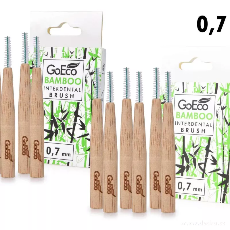 SADA 1+1 | GoEco® BAMBOO | Mezizubní kartáčky 0,7 mm | 12 ks | Z bambusu | Ekologická ústní hygiena