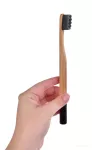 SADA 1+1 | GoEco® BAMBOO | Zubní kartáček 10 000 vláken | Ultra jemné a husté štětinky | černý