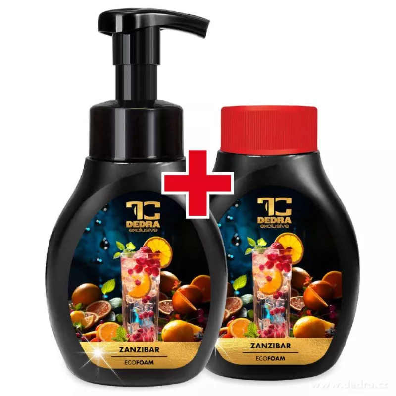 ZANZIBAR | šetrné pěnové mýdlo na ruce & tělo | 2×300 ml | výhodná sada 2 ks