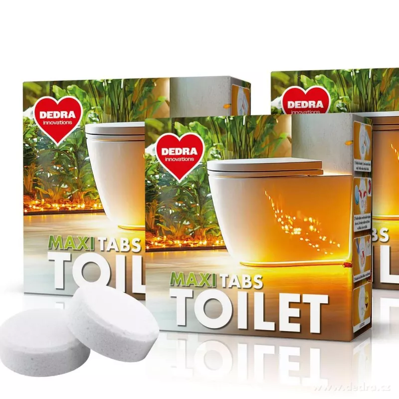 2+1 ZDARMA | MAXI TABS TOILET | EKO samočisticí tablety do WC, odtoku & odpadu | 3× 2 ks