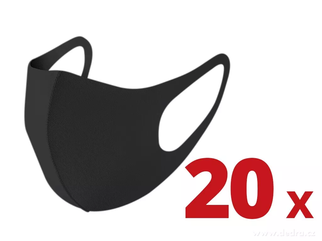 20 ks OBLIČEJOVÁ ROUŠKA, ústenka z jemného neopren materiálu