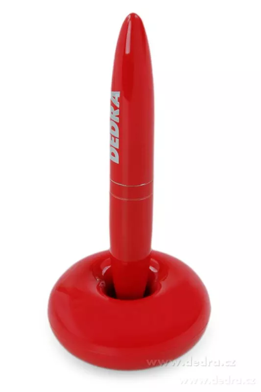 Levitující pero s magnetickým stojánkem, červené