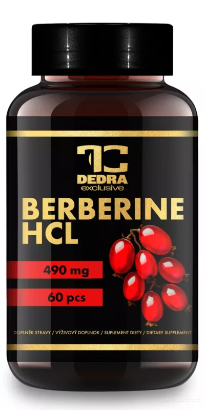 BERBERINE SUPREME 490 mg | 97 % HCl | podpora metabolismu, trávení a kardiovaskulárního systému | 60 kapslí