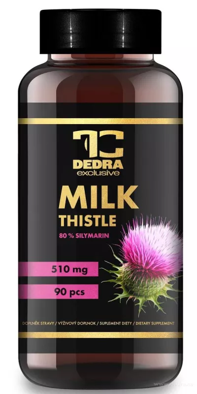 OSTROPESTŘEC MARIÁNSKÝ 510 mg | 80 % silymarinu | zdravá játra, trávení a detoxikace | 90 kapslí
