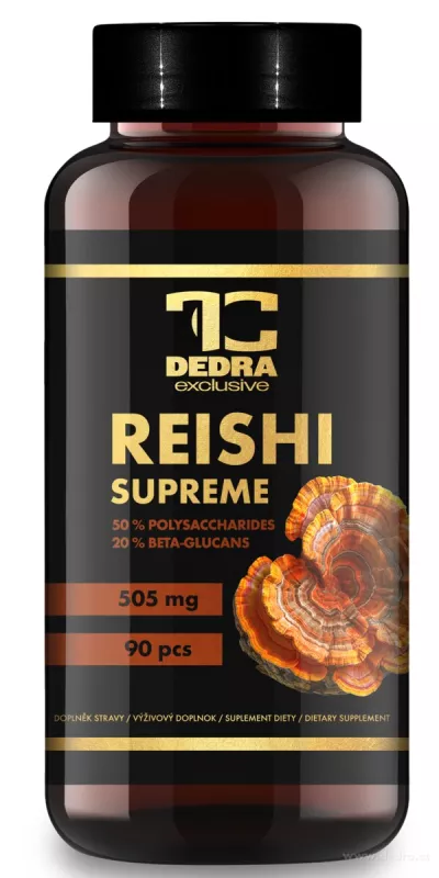 REISHI SUPREME 505 mg | 50 % polysacharidů a 20 % beta-glukanů | imunita, vitalita a oběhový systém | 90 kapslí