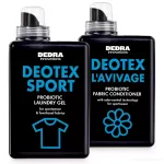 Sada 1+1 | DEOTEX® probiotický prací gel na sportovní & funkční oblečení + probiotický kondicionér na prádlo