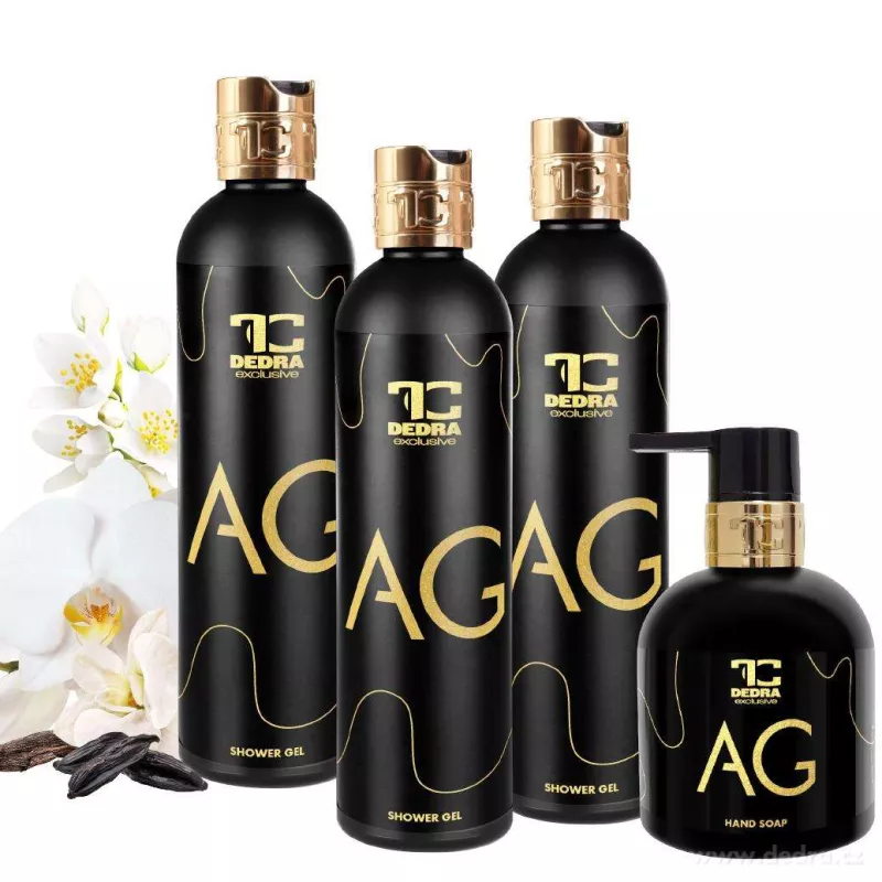 4dílná sada AG by AGATA | 3 x sprchový gel + tekuté mýdlo