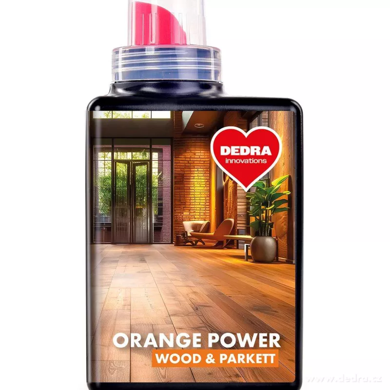 ORANGE POWER WOOD & PARKET | Ekologický koncentrát na mytí dřevěných a plovoucích podlah | 500 ml | 25 mytí