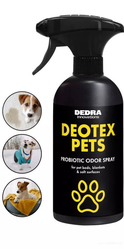 Probiotický sprej na pelíšky, deky & čalounění pro mazlíčky | DEOTEX® PETS SPRAY | neutralizuje pachy, osvěžuje & bezpečný pro zvířata | 500 ml