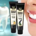 SADA 1+1 | remineralizační & antibakteriální zubní pasty WHITE & SILVER + BLACK & SILVER | DEDRA DENT | 100 g × 2