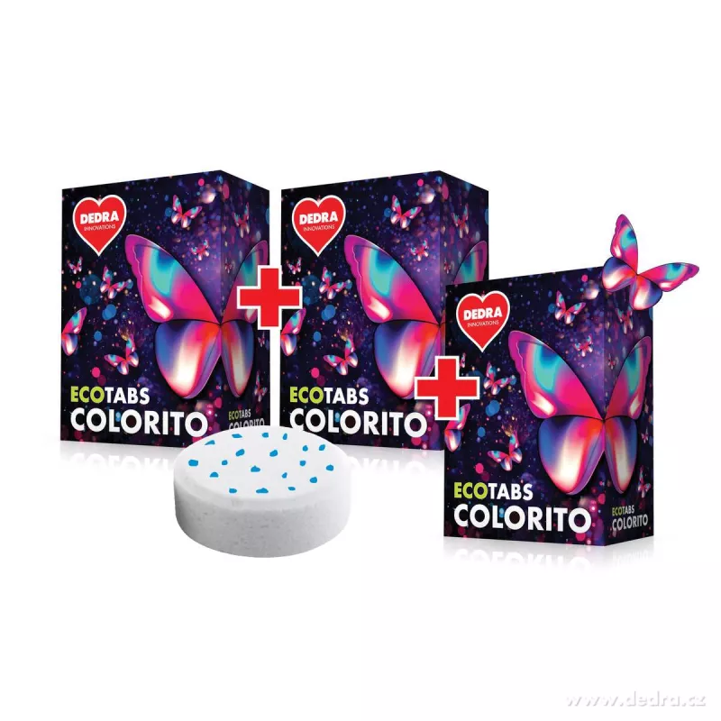 SADA 2+1 EKO TABLETY na barev né prádlo ECOTABS COLORITO