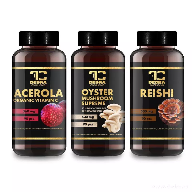 Sada PŘÍRODNÍ IMUNITA | PODPORA OBRANYSCHOPNOSTI | acerola, hlíva a reishi
