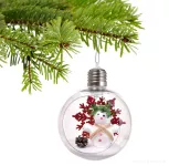 SNĚHULÁK V KOUZELNÉ KOULI | sada 2 ks LED dekorace s vnitřní scénou | 8 cm