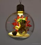 SNĚHULÁK V KOUZELNÉ KOULI | sada 2 ks LED dekorace s vnitřní scénou | 8 cm