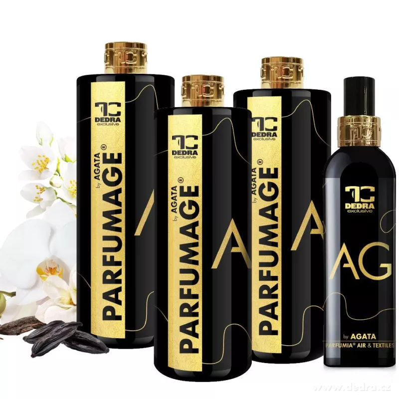 4dílná sada AG by AGATA | 3 x parfumage + osvěžovač textilií