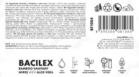 Hygienické vlhčené ubrousky z bambusu s Aloe Vera | BACILEX® | 10 ks