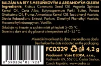 LIP BALM | balzám na rty s meruňkovým a arganovým olejem | přírodní péče rostlinných olejů | 4,2 g