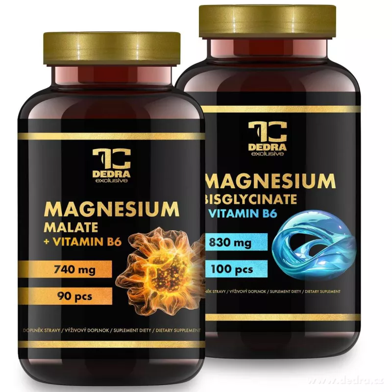 MAGNESIUM DUO | doporučená kombinace malátu & bisglycinátu doplněná o vitamin B6