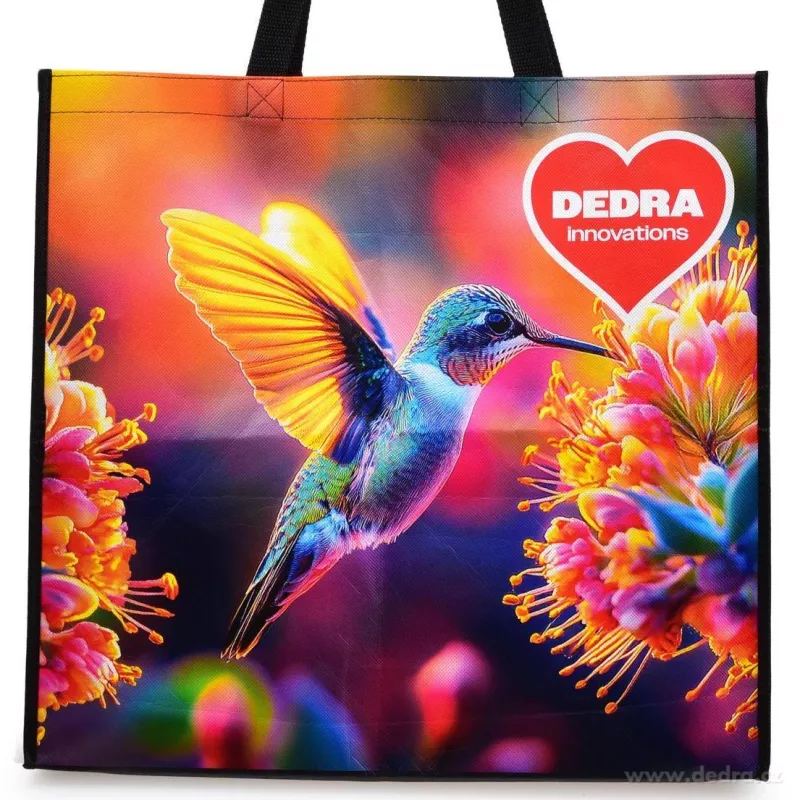 MEGA TAŠKA COLIBRI | 30 L | pevná laminovaná nákupní taška | 4 pevná ucha