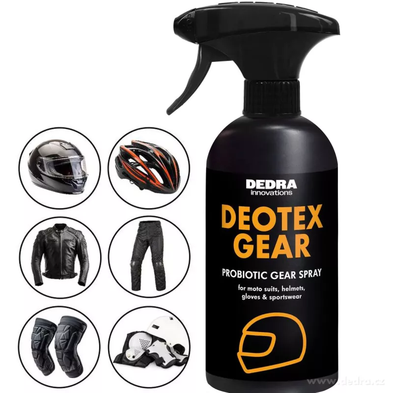 Probiotický sprej na sportovní & motorkářskou výstroj proti zápachu | DEOTEX® GEAR | neutralizuje pachy, chrání & osvěžuje | 500 ml