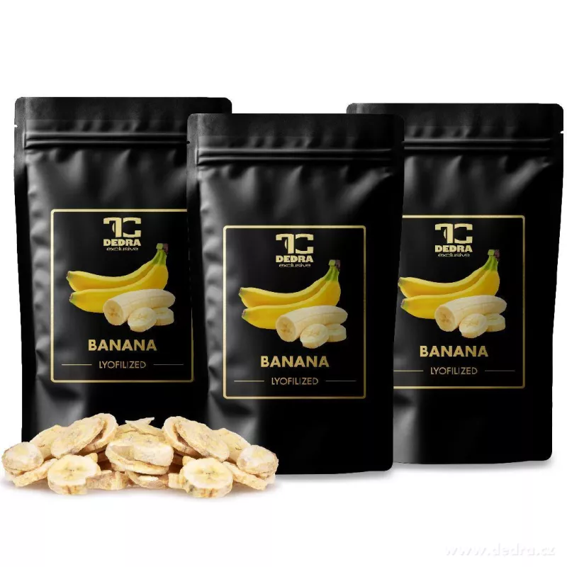 Rodinné balení 3×100 g | KŘUPAVÉ BANÁNY | lyofilizované plátky, ovoce sušené mrazem