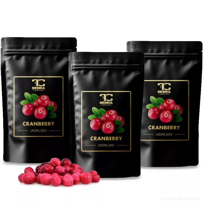 Rodinné balení 3×50 g | SEVERSKÉ BRUSINKY | lyofilizované, celé ovoce sušené mrazem