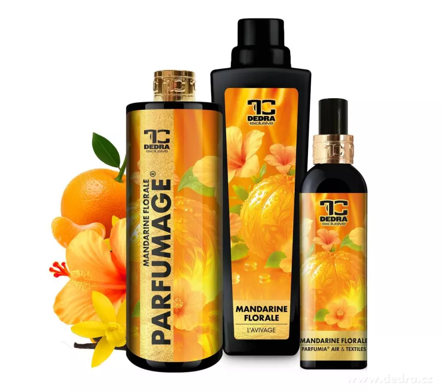 SADA 2+1 | MANDARINE FLORALE | aviváž + parfém na praní + osvěžovač