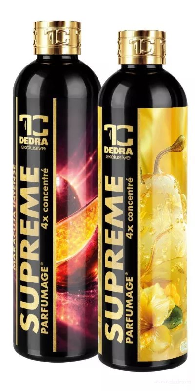 2× PARFUMAGE SUPREME | MARACUJA INTENSE & SAMETOVÁ HRUŠKA | Výhodná sada | 4× koncentrovaný parfém na praní | 600 ml | 120 praní